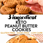 3 ingredient Keto Peanut Butter Cookie