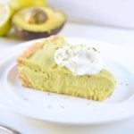 Avocado key lime pie vegan, no bake and low carb.