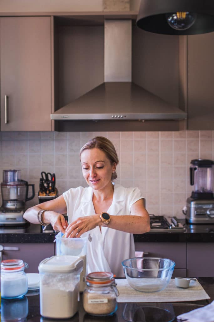 Carine Baking a Low-Carb Recipe