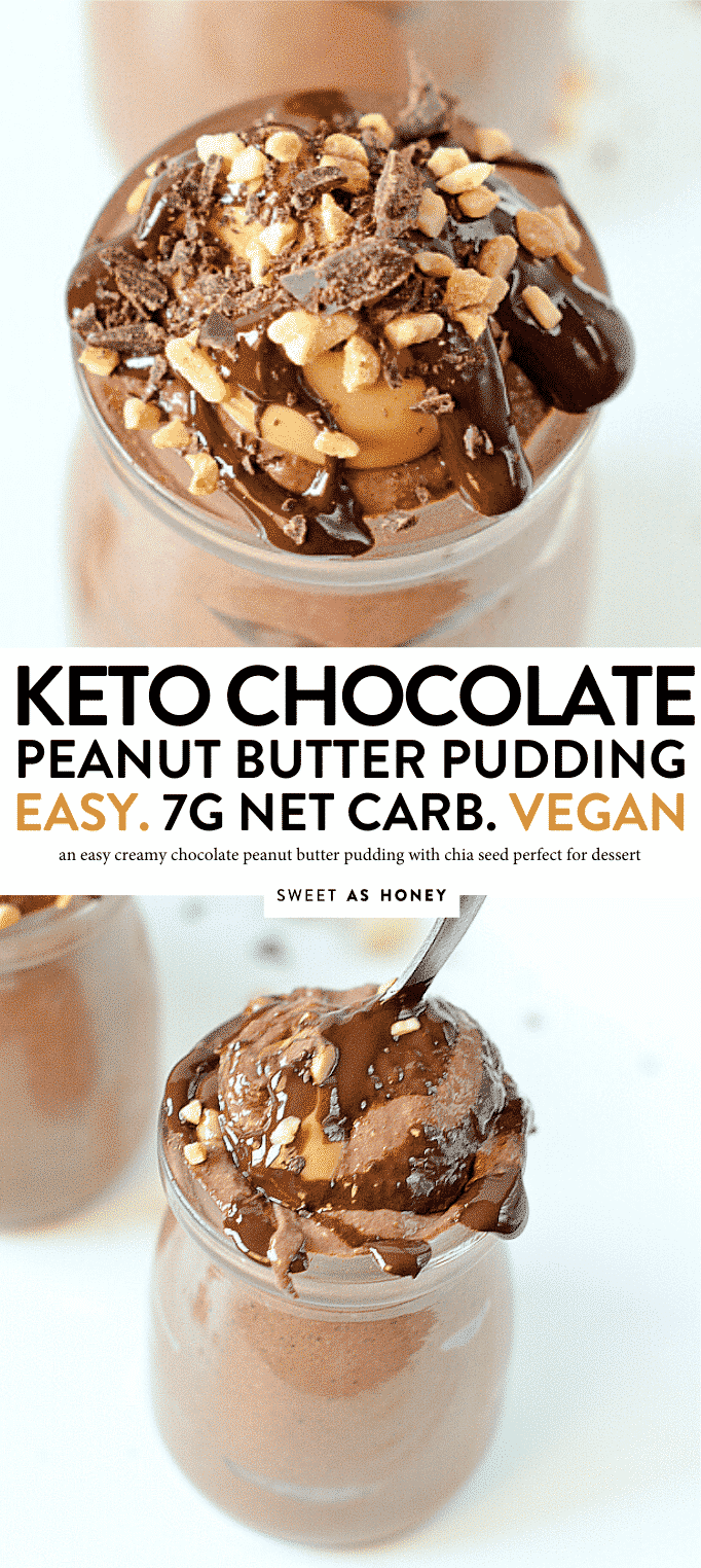 Easy KETO CHOCOLATE CHIA PUDDING with Peanut butter and almond milk #chiaseedpudding #chiaseedrecipe #ketorecipes #ketopudding #chiaseeds