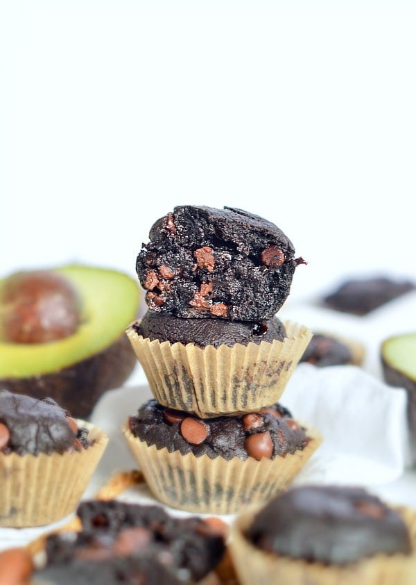 chocolate avocado muffins