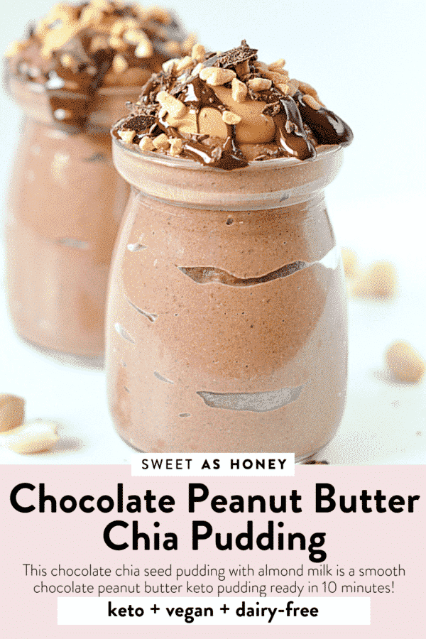 Chocolate Peanut Butter Chia seed Pudding