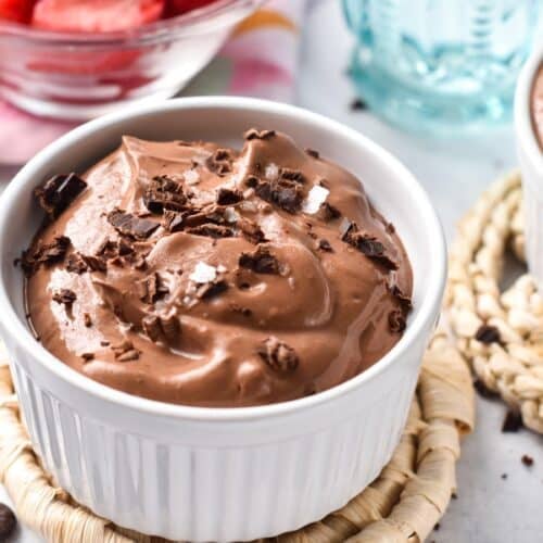 This 3-ingredient Chocolate Yogurt recipe is the easiest way to enjoy a high-protein dessert that truly tastes like chocolate pudding. In fact, all you need is 5 minutes to make this easy healthy dessert, and it's easy to make sugar-free, vegan, and gluten-free.