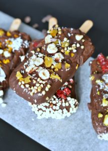 Chocolate popsicles with Chia Seeds Sugar free popsicles