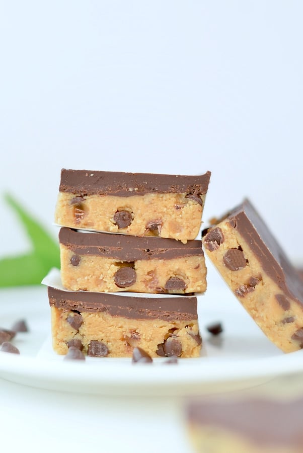No Bake Keto Vegan Cookie Dough Bars Sweetashoney