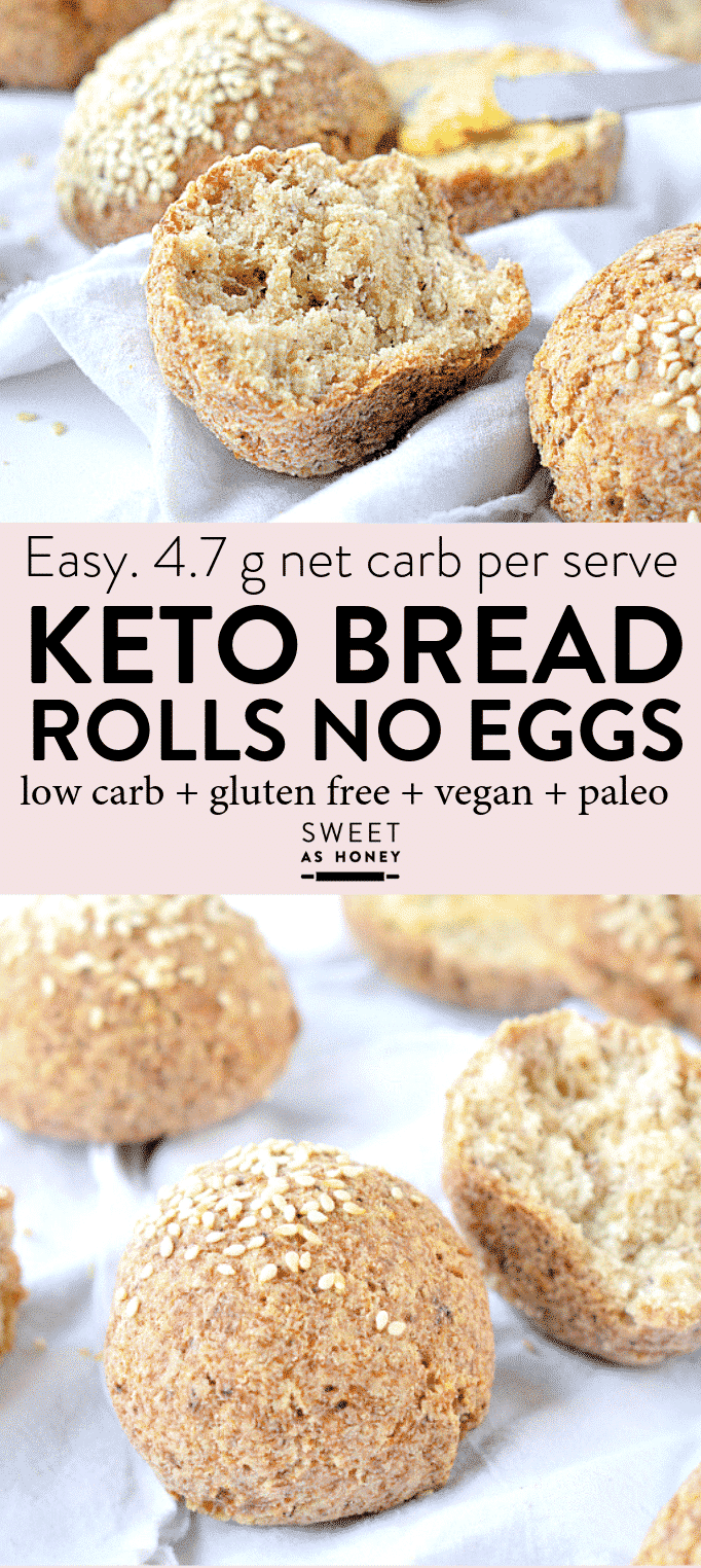Keto Bread Rolls - Vegan + No Eggs - Sweetashoney
