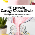 This Cottage Cheese Protein Shake contains a bunch of 42 grams of protein per serve and it's guaranteed to keep you full for hours.