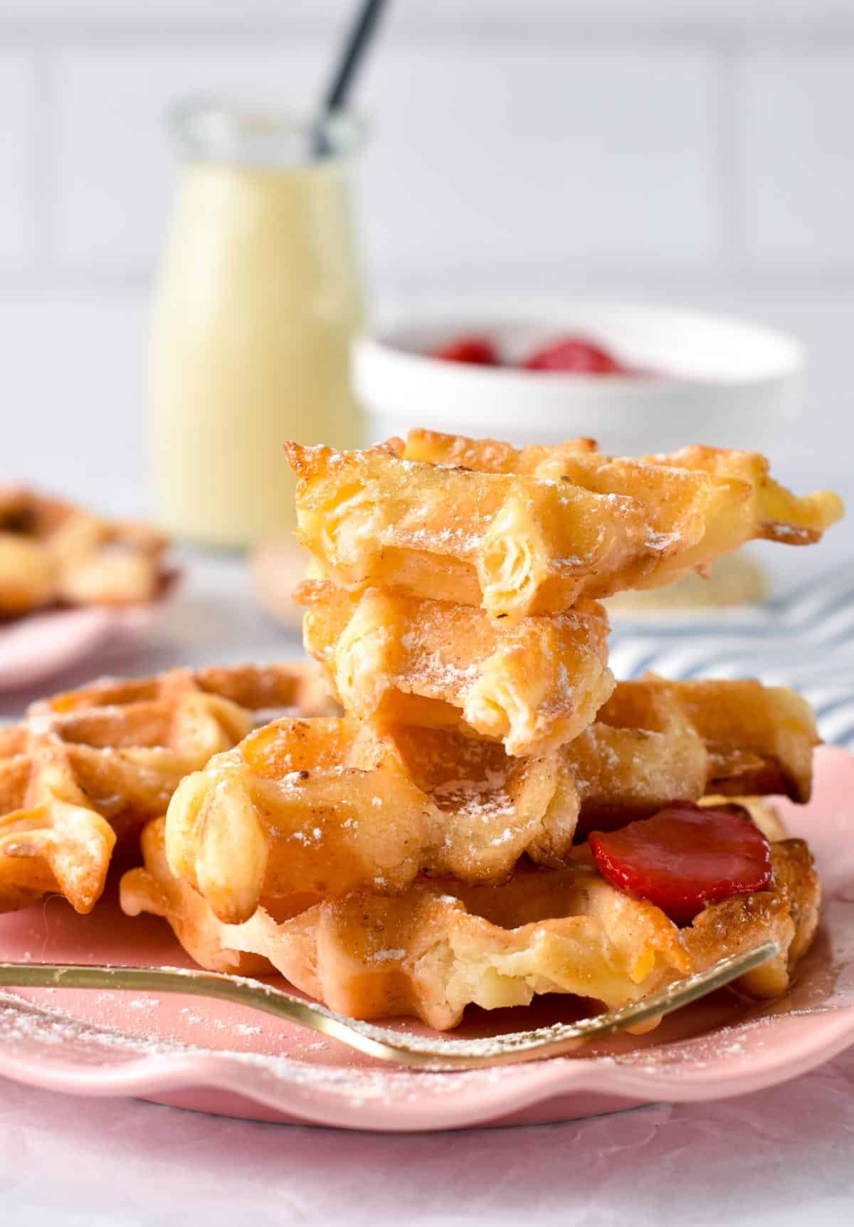 These Croffles also called croissant waffles are buttery sweet crispy waffles made with just two ingredients. If you are a waffle and a croissant lover for breakfast, this recipe is a must-try.