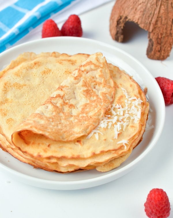 Coconut flour crepes