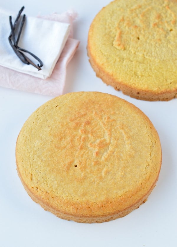 Keto vanilla almond flour cake