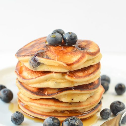 Keto Blueberry Pancakes (Cream Cheese Pancakes)