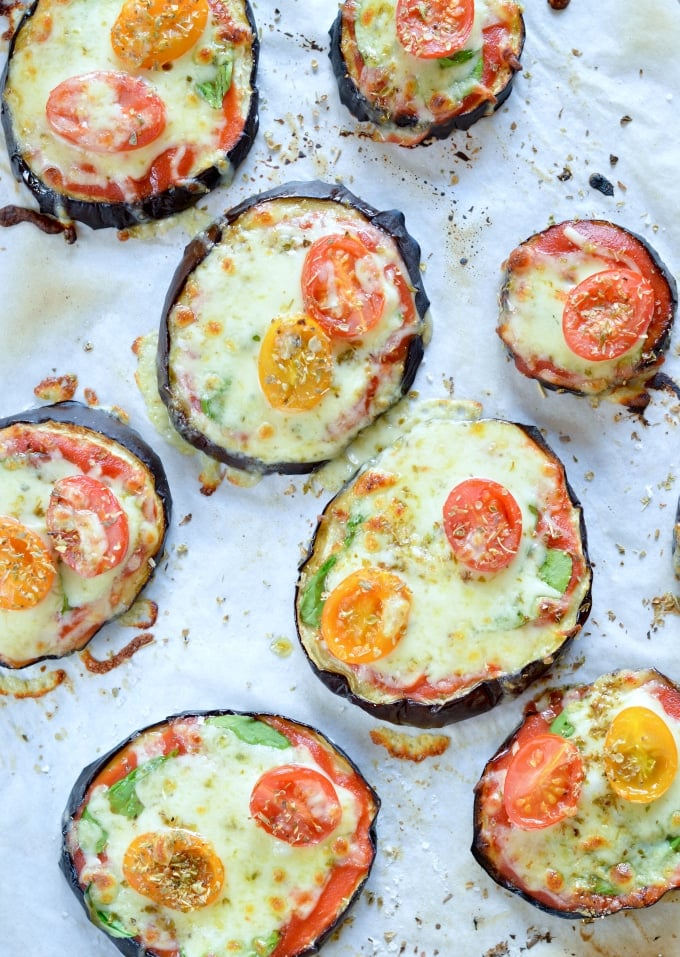 Eggplant pizza bites