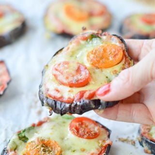 Eggplant pizza bites