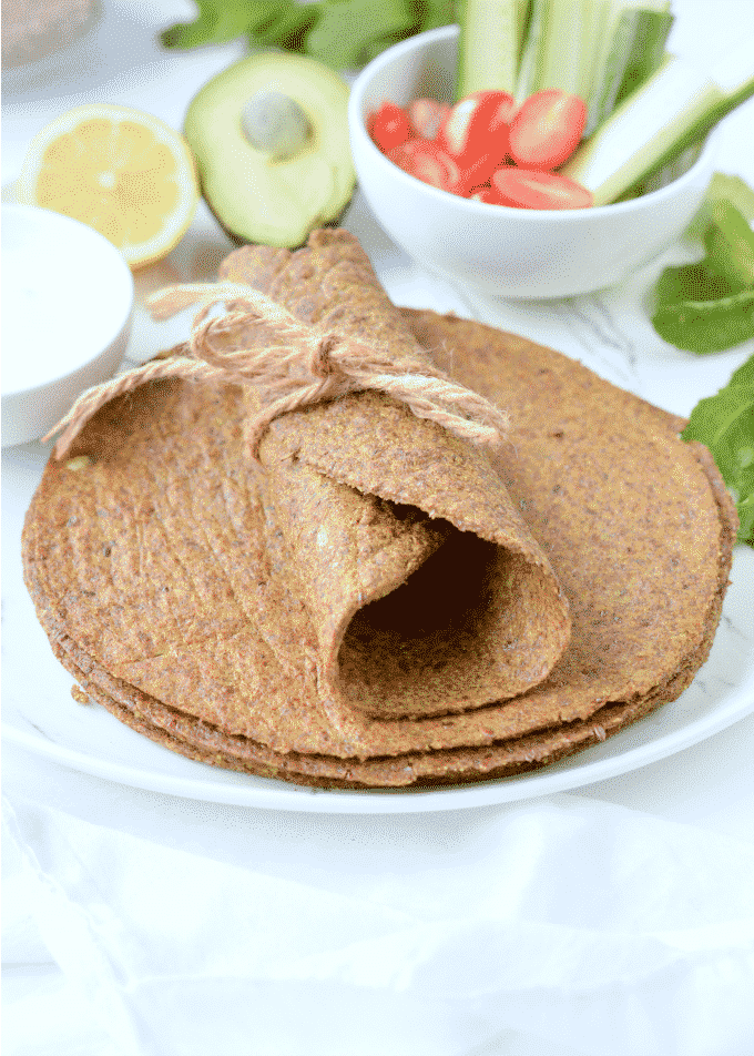 Flaxseed wraps Keto + Vegan + Gluten free Sweetashoney