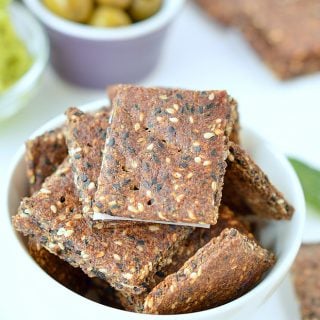 Flaxseed Crackers (Keto, Vegan, 0.5g Net Carbs)