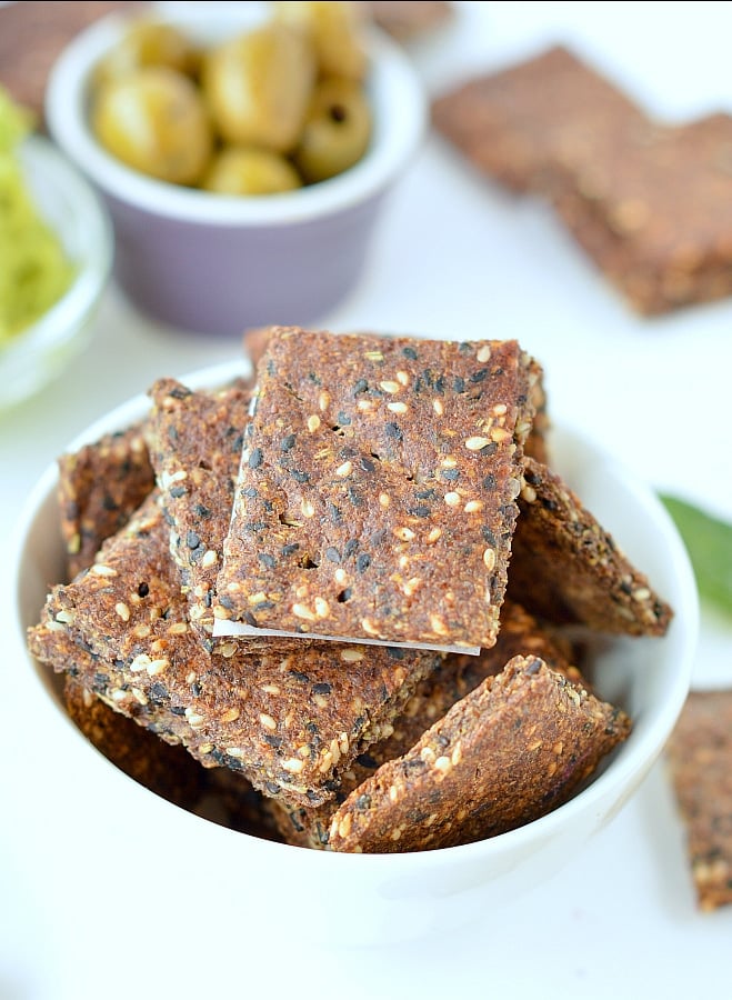 Flaxseed crackers