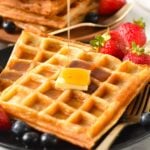 These Homemade Gluten-free waffles are light and crispy Brussels waffles with the most delicious vanilla flavors. Plus, if you are after an easy-to-make gluten-free breakfast that impresses you, these gluten-free waffles are ready in less than 20 minutes.