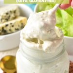 This creamy Gorgonzola dressing is a delicious cheesy salad dressing or dip for raw vegetables packed with cheesy flavors.