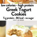 These Greek Yogurt Cookies are the most healthy cookies naturally packed with protein from Greek Yogurt. They are soft, chewy, and fat-free, no butter or oil is needed.