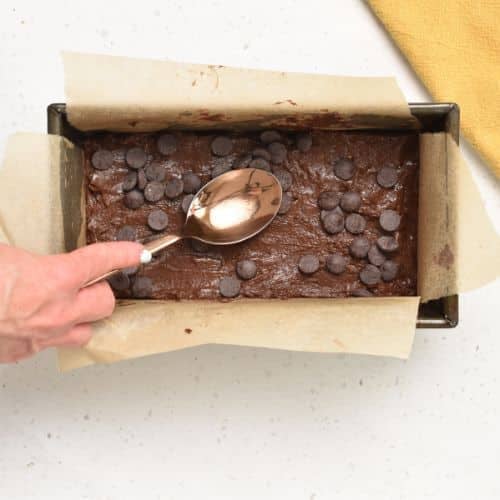 Transferring the Cottage Cheese Brownies