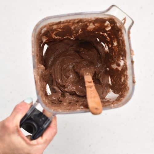 Cottage Cheese Mousse blended in a blender.