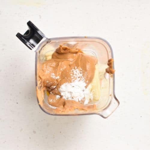 Flourless Banana Bread ingredients in a blender