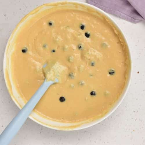 Greek Yogurt Protein Muffin batter ready to be transfered.