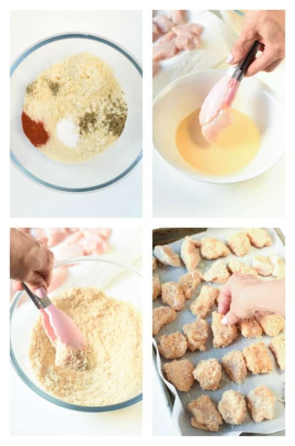 How to coat chicken nuggets ? 