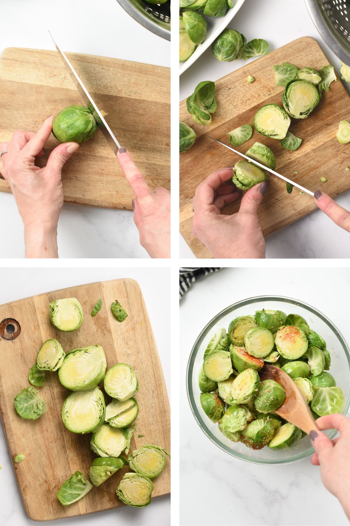 How to cut Brussel Sprouts