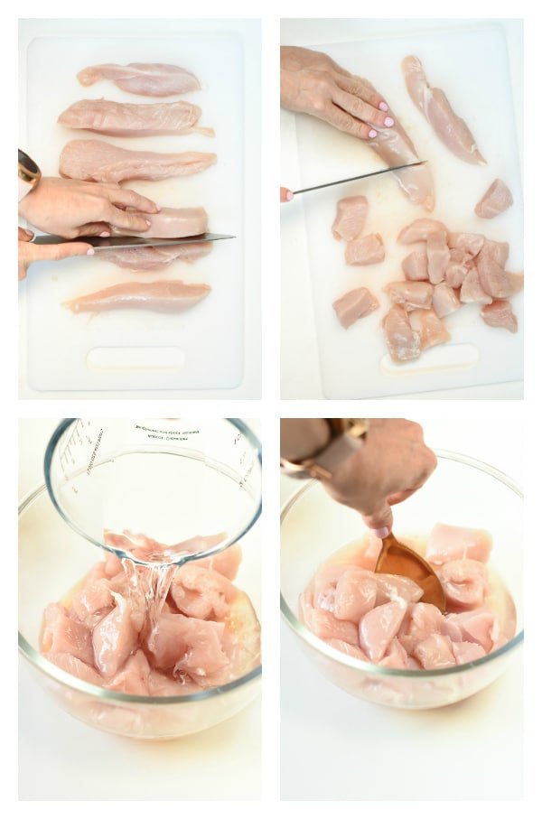 How to cut chicken for nuggets ? 