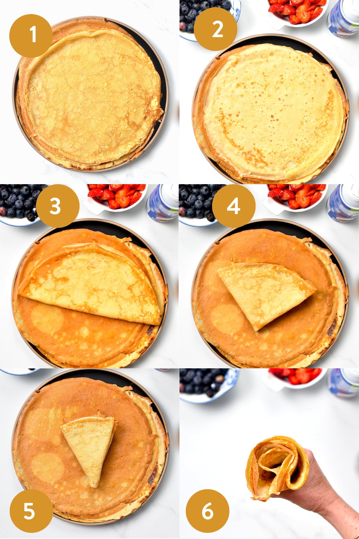 How to fold Japanese Crepes