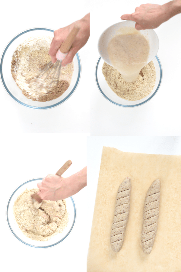 Step-by-step instructions on how to make the yeast mixture for the French Baguette.