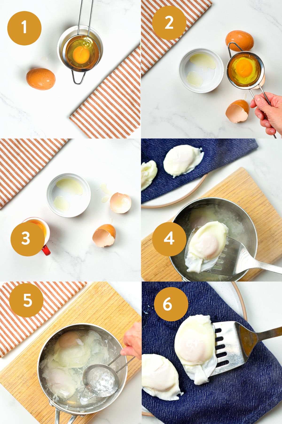 Step-by-step instructions to making delicious poached eggs.