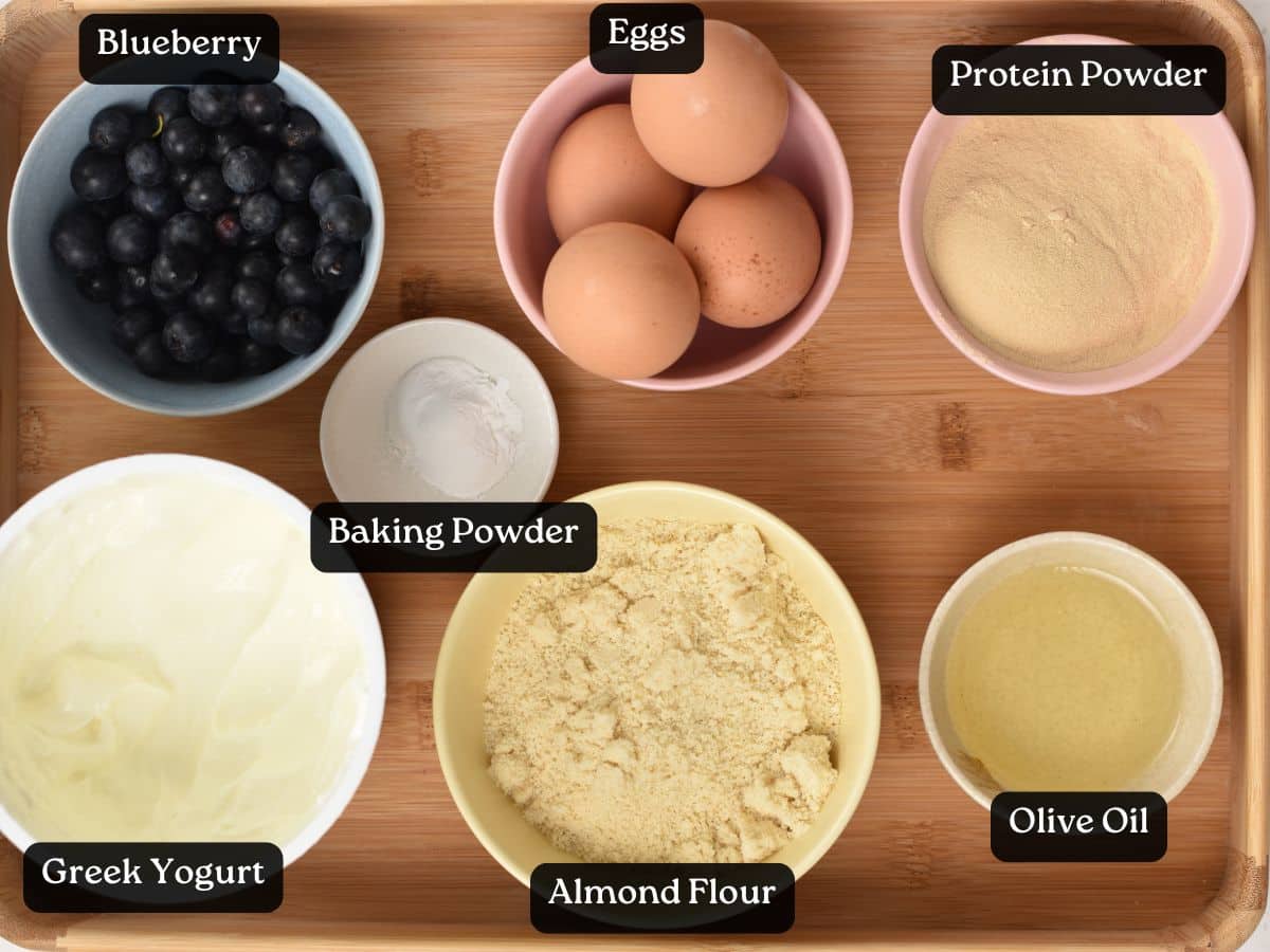 Ingredients for Greek Yogurt Protein Muffins