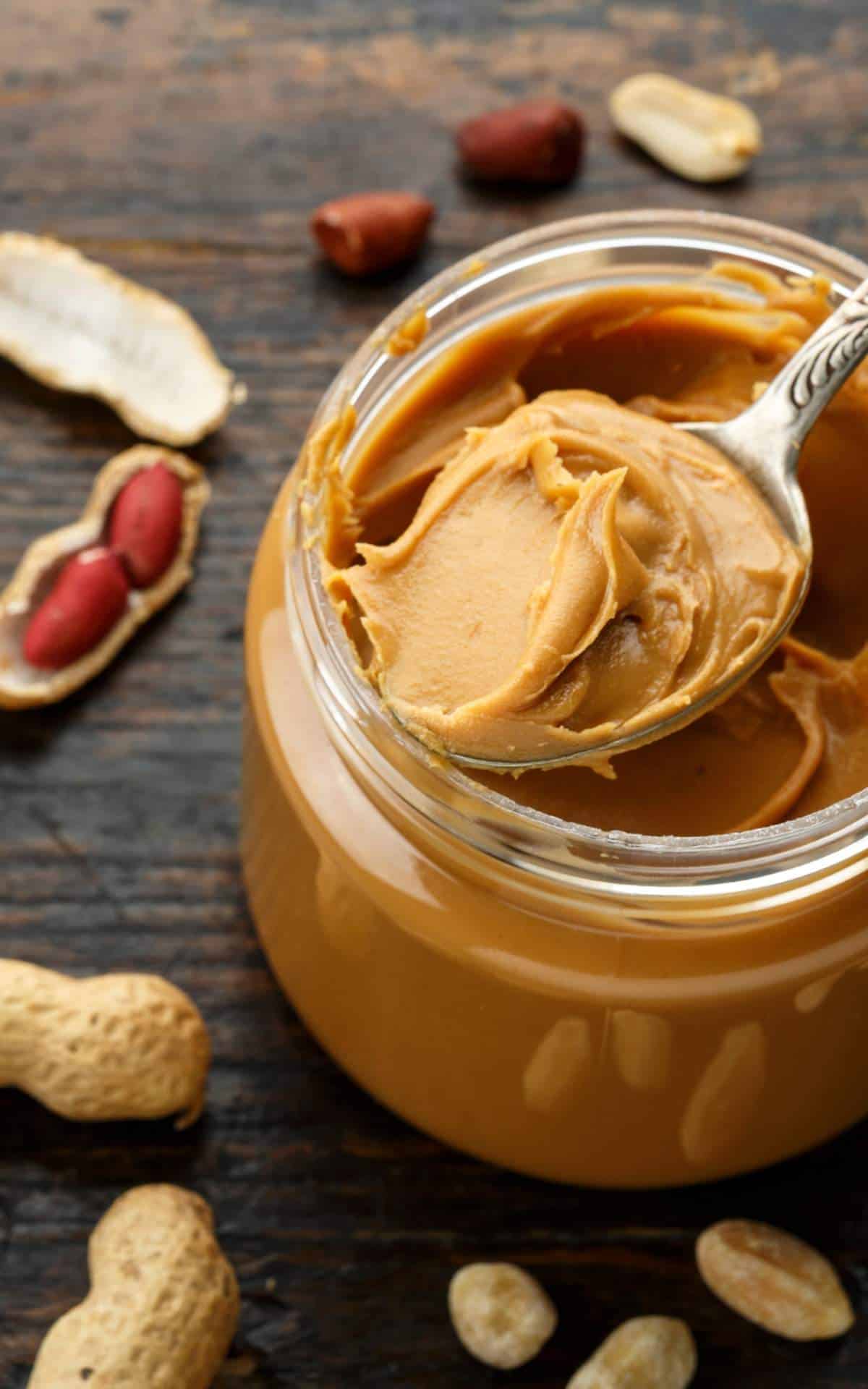 Jar of Homemade Peanut Butter