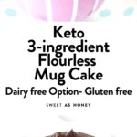 Keto 3-ingredient Flourless Mug Cake
