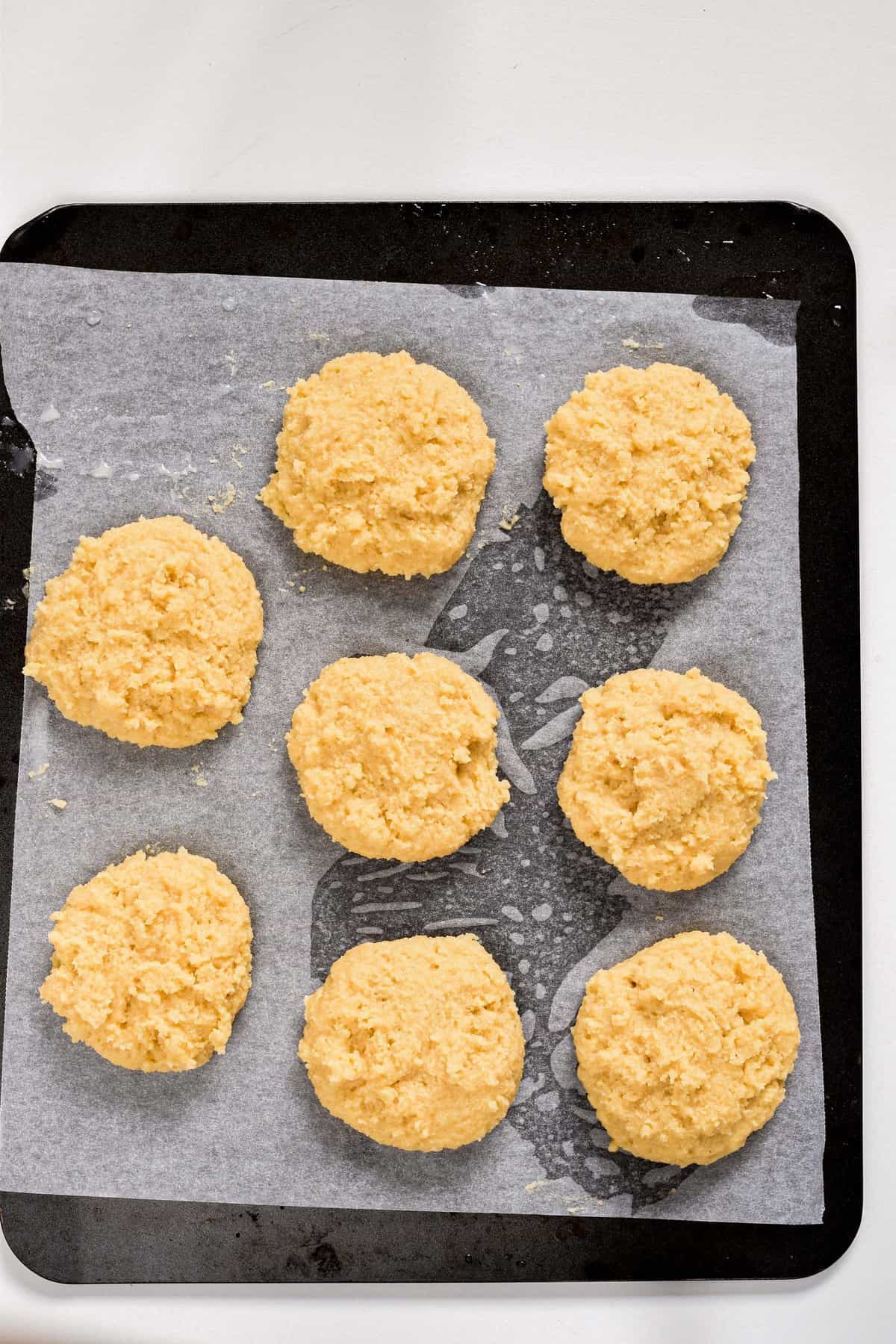 Keto Biscuits On Baking Tray