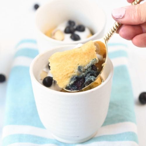 Keto Blueberry Mug Cake