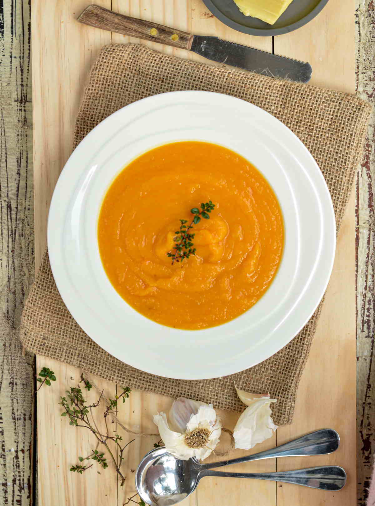 Keto Butternut Squash Soup with Ginger