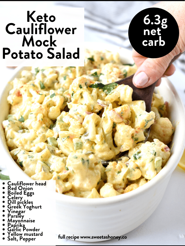 Keto Cauliflower Mock Potato Salad
