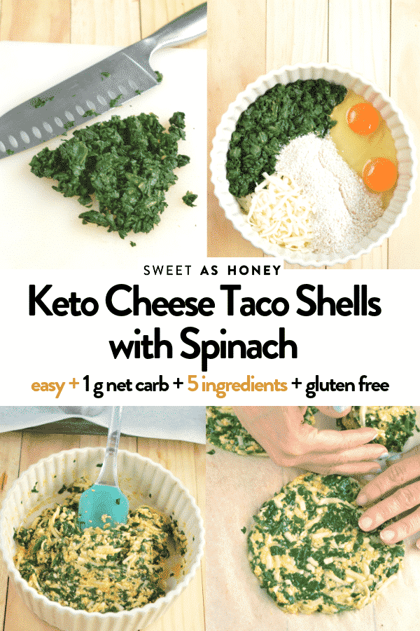 CHEESE TACO SHELLS with Spinach