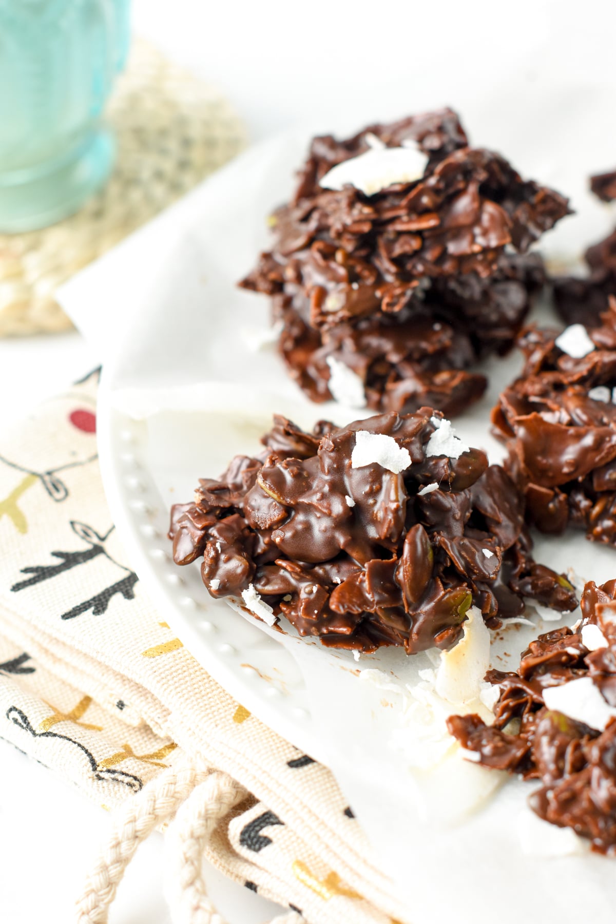 Keto Coconut Clusters with chia seeds vegan paleo dairy free egg free sweet as honey