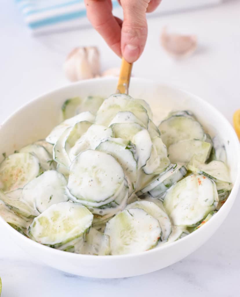 Keto Creamy Cucumber Salad