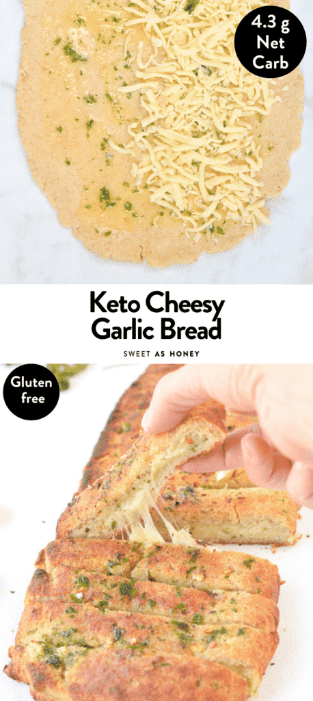 Keto Garlic Bread with Almond Flour - Easy & Cheesy - Sweetashoney - SaH