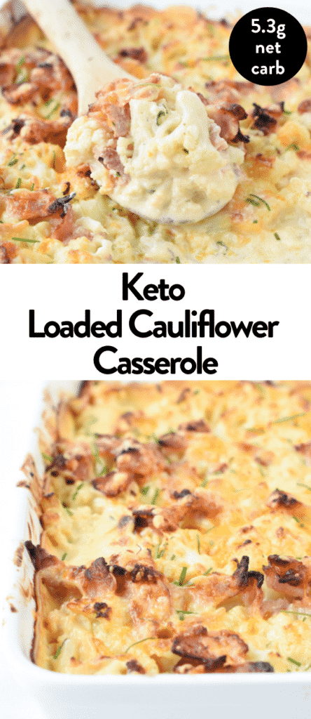 Keto Loaded Cauliflower Casserole