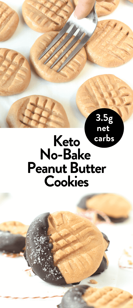 Keto No Bake Peanut Butter Cookies Vegan