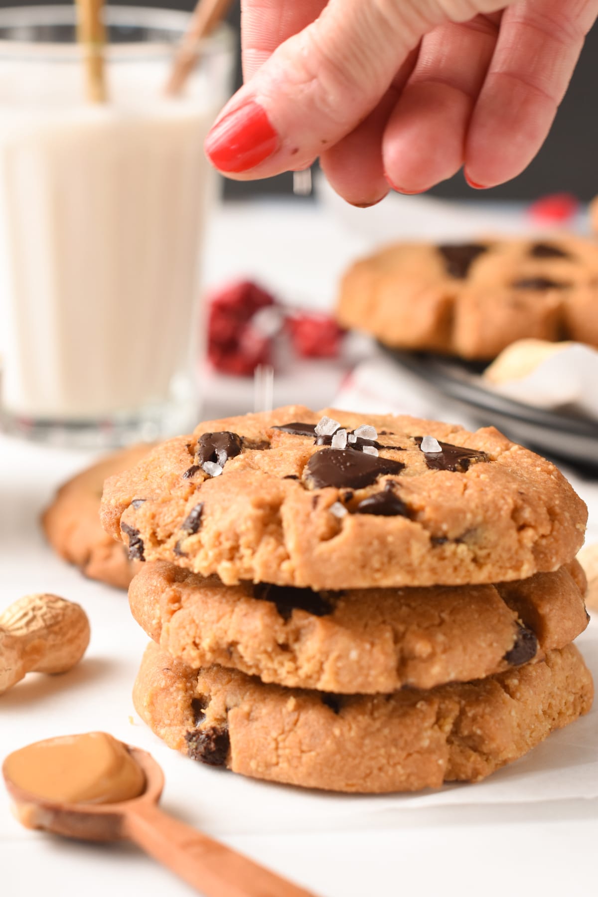 Keto Peanut Butter Chocolate Chips Cookies