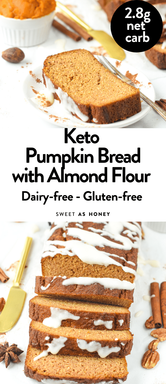 Keto Pumpkin Bread with AKeto Pumpkin Bread with Almond Flourlmond Flour