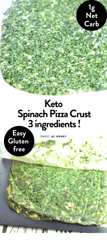 Keto Spinach Pizza Crust 3 ingredients