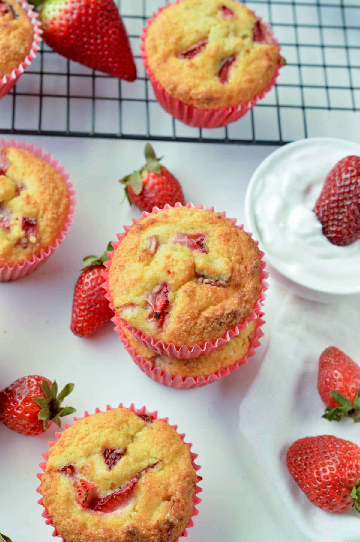 Keto Strawberry Muffins